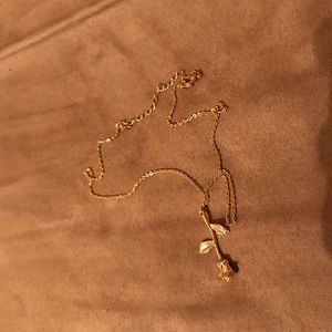 Gold Rose Necklace